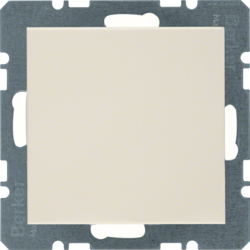 10098982 Blind plug with centre plate Berker S.1/B.3/B.7, white glossy