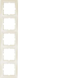 10158912 Frame 5gang vertical with labelling field,  Berker S.1
