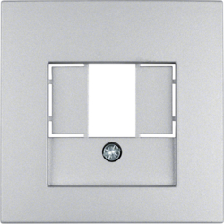 10331404 Centre plate with TAE cut-out knock out,  Berker S.1/B.3/B.7, aluminium,  matt,  lacquered