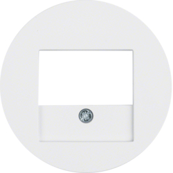 10382089 Centre plate with TAE cut-out Berker R.1/R.3/R.classic,  polar white glossy