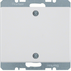 10450169 Blind plug with centre plate,  screw-on Berker Arsys,  polar white glossy
