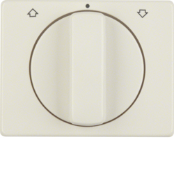 10770002 Centre plate with rotary knob for rotary switch for blinds Berker Arsys,  white glossy