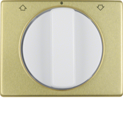 10770102 Centre plate with rotary knob for rotary switch for blinds Berker Arsys,  gold/polar white,  matt/glossy,  aluminium anodised