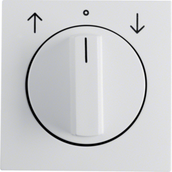10801909 Centre plate with rotary knob for rotary switch for blinds polar white matt
