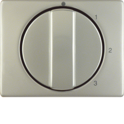 10870104 Centre plate with rotary knob for 3-step switch with neutral-position,  Berker Arsys,  stainless steel,  metal matt finish