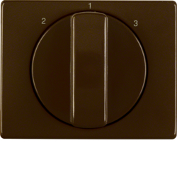 10880001 Centre plate with rotary knob for 3-step switch Berker Arsys,  brown glossy