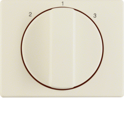 10880002 Centre plate with rotary knob for 3-step switch Berker Arsys,  white glossy