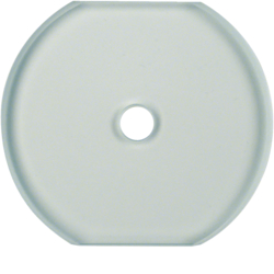 109530 Glass cover centre plate for rotary switch/spring-return push-button Serie Glas,  clear glossy