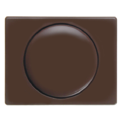 11350001 Centre plate for rotary dimmer/rotary potentiometer with setting knob,  Berker Arsys,  brown glossy