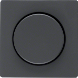11376086 Centre plate for rotary dimmer/rotary potentiometer with setting knob,  Berker Q.1/Q.3/Q.7/Q.9, anthracite velvety,  lacquered