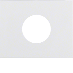11657009 Centre plate for push-button/pilot lamp E10 Berker K.1, polar white glossy