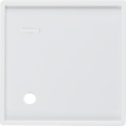 12336089 Centre plate for pullcord push-button with lens,  polar white velvety
