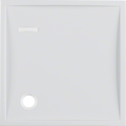 12338989 Centre plate for pullcord push-button with lens,  polar white glossy
