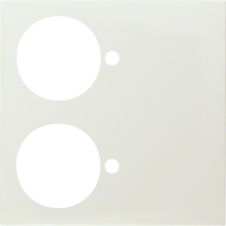 12888912 Centre plate for call unit with 2 push-buttons white glossy