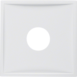 12989909 Centre plate with plug-in opening for nurse call systems polar white matt