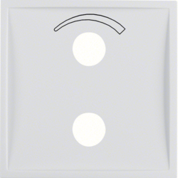 13008989 Centre plate with imprinted symbol curve for small sound system polar white glossy