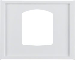 13057009 Centre plate for dropping plug-and-socket connector Berker K.1, polar white glossy