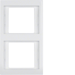 13237009 Frame 2gang vertical Berker K.1, polar white glossy