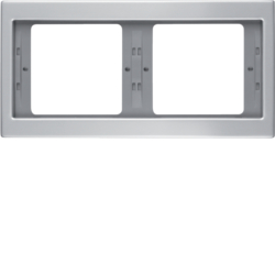 13637003 Frame 2gang horizontal Berker K.5, Aluminium,  aluminium anodised