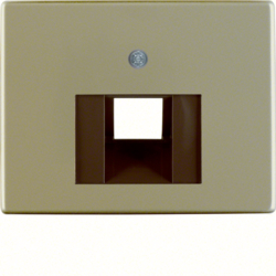 14080001 Centre plate for FCC socket outlet Berker Arsys,  light bronze matt,  aluminium lacquered