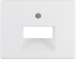 14090069 Centre plate for FCC socket outlet 2gang Berker Arsys,  polar white glossy