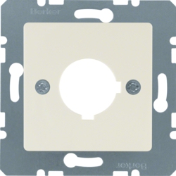 143202 Central plate with installation opening Ø 22.5 mm Central plate system,  white glossy