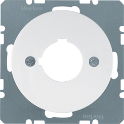 14322089 Centre plate with installation opening Ø 22.5 mm Berker R.1/R.3/R.8, polar white glossy