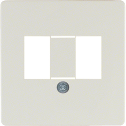 145802 Central plate with TAE cut-out knock out,  Central plate system,  white glossy