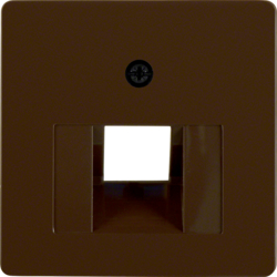 146801 Central plate for FCC socket outlet Central plate system,  brown glossy