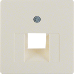 146802 Central plate for FCC socket outlet Central plate system,  white glossy