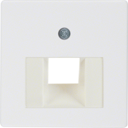 146809 Central plate for FCC socket outlet Central plate system,  polar white glossy