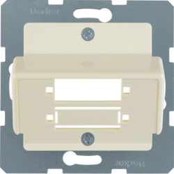 148002 Central plate for fibre-optic couplings Duplex SC Central plate system,  white glossy