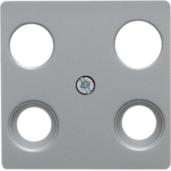 14831404 Central plate for aerial socket 4hole (Hirschmann) Central plate system,  aluminium,  matt,  lacquered