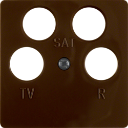 148401 Central plate for aerial socket 4hole (Ankaro) Central plate system,  brown glossy