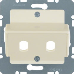 149202 Central plate for fibre-optic couplings Simplex ST Central plate system,  white glossy