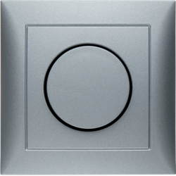 28199939 Rotary dimmer with cover plate Setting knob,  with soft-lock,  Berker S.1, aluminium,  matt,  lacquered
