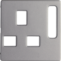 3313076084 Centre plate for socket outlets,  British Standard,  can be switched off Berker Q.1/Q.3/Q.7/Q.9