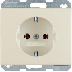41150002 SCHUKO socket outlet with screw-in lift terminals,  Berker Arsys,  white glossy