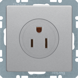 41666084 Socket outlet with earthing contact USA/CANADA NEMA 5-15 R with screw terminals,  Berker Q.1/Q.3/Q.7/Q.9