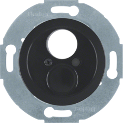 450821 Insert with centre plate for small connector Serie 1930/Glas,  black glossy