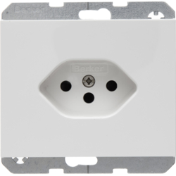 47137019 Socket outlet with earthing contact SWITZERLAND type 12, 3gang with enhanced touch protection,  Screw terminals,  Berker K.1