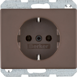 47150001 SCHUKO socket outlet Berker Arsys,  brown glossy