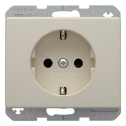 47350002 SCHUKO socket outlet with enhanced touch protection,  Berker Arsys,  white glossy