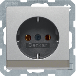 47506084 SCHUKO socket outlet with labelling field,  Berker Q.1/Q.3/Q.7/Q.9