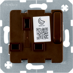 53420211 Socket outlet insert with earthing contact BRITISH STANDARD,  can be switched off with enhanced touch protection,  with screw terminals,  Modul-inserts,  brown glossy