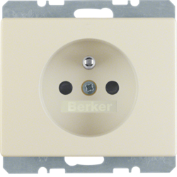 6765750002 Socket outlet with earthing pin with enhanced touch protection,  with screw-in lift terminals,  Berker Arsys,  white glossy
