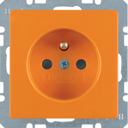 6765766014 Socket outlet with earthing pin with enhanced touch protection,  with screw-in lift terminals,  orange velvety