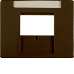 6810350001 Centre plate with TDO cut-out Labelling field,  Berker Arsys,  brown glossy