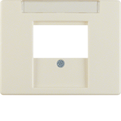 6810350002 Centre plate with TDO cut-out Labelling field,  Berker Arsys,  white glossy