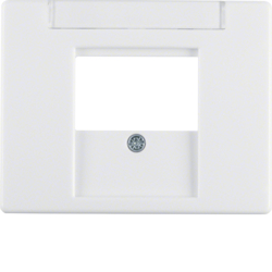 6810350069 Centre plate with TDO cut-out Labelling field,  Berker Arsys,  polar white glossy